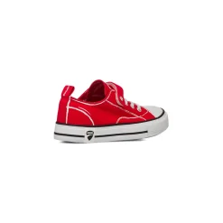 Sneakers rosse da Bambino in tessuto con velcro e logo Ducati