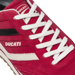 Sneakers rosse da Uomo effetto scamosciato Ducati