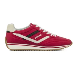 Sneakers rosse da Uomo effetto scamosciato Ducati