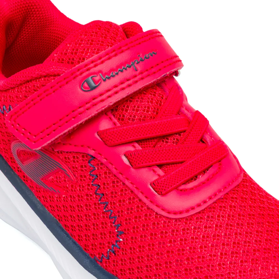 Sneakers rosse Primi Passi Bambino con strappo e logo Champion