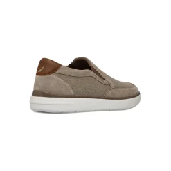 Sneakers slip-on beige in tessuto da Uomo con logo Nautica