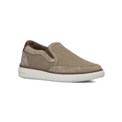 Sneakers slip-on beige in tessuto da Uomo con logo Nautica