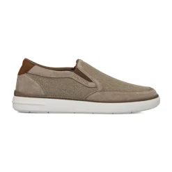 Sneakers slip-on beige in tessuto da Uomo con logo Nautica