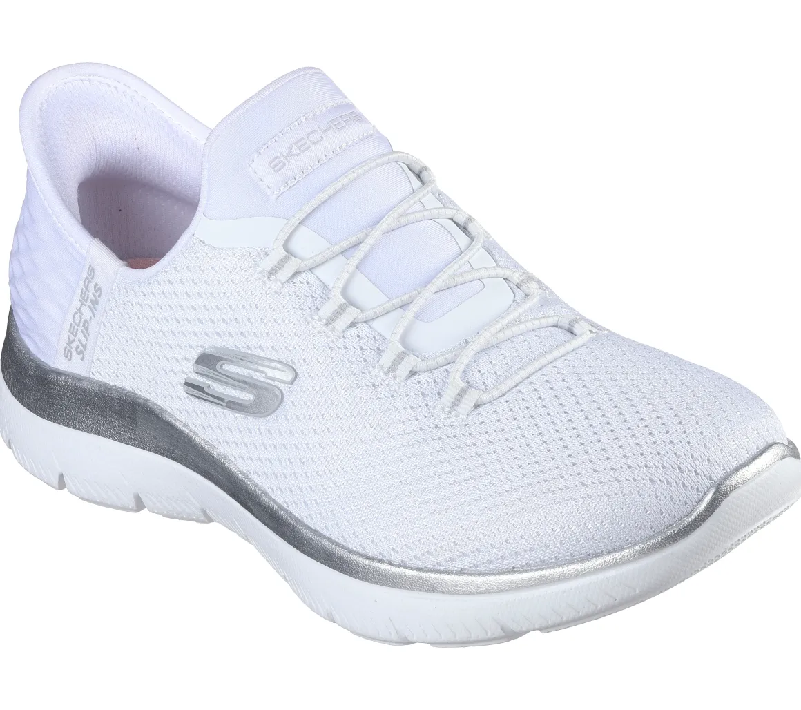 Sneakers slip-on bianche da donna con soletta Memory Foam Skechers Slip-ins: Summits