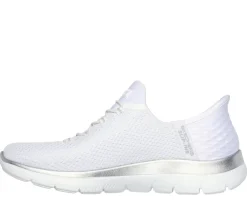 Sneakers slip-on bianche da donna con soletta Memory Foam Skechers Slip-ins: Summits