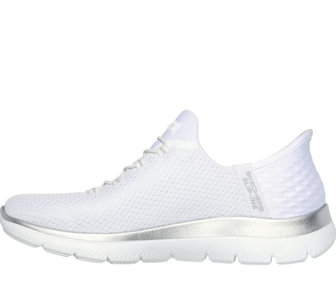 Sneakers slip-on bianche da donna con soletta Memory Foam Skechers Slip-ins: Summits