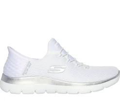 Sneakers slip-on bianche da donna con soletta Memory Foam Skechers Slip-ins: Summits