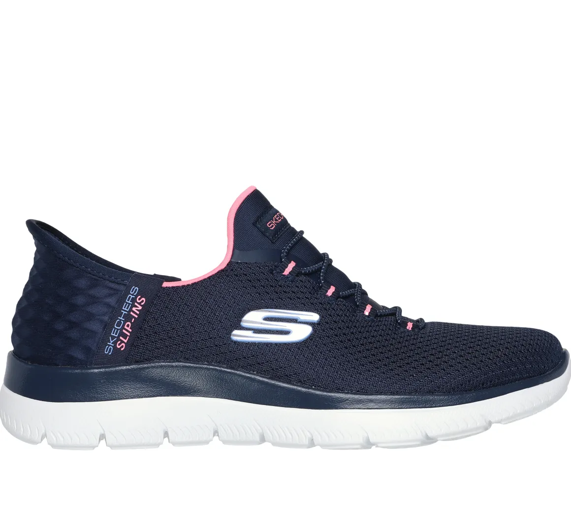 Sneakers slip-on blu da donna con soletta Memory Foam Skechers Slip-ins: Summits