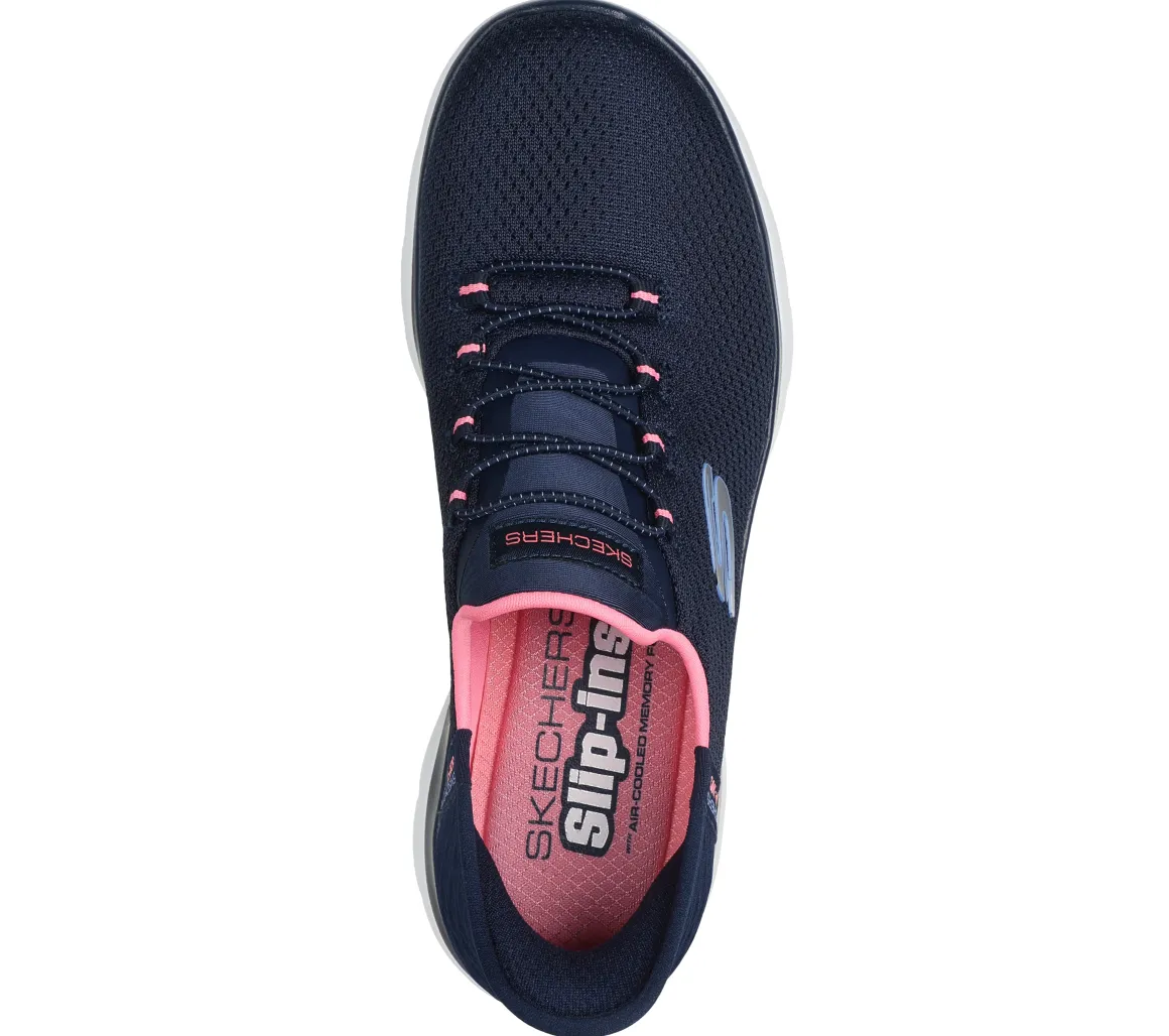 Sneakers slip-on blu da donna con soletta Memory Foam Skechers Slip-ins: Summits