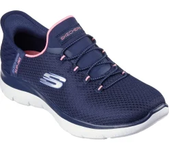 Sneakers slip-on blu da donna con soletta Memory Foam Skechers Slip-ins: Summits