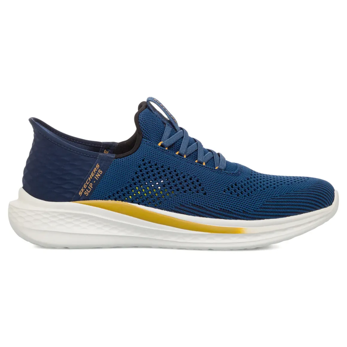 Sneakers Slip-on blu da Uomo con memory foam Skechers Slade Slip-ins