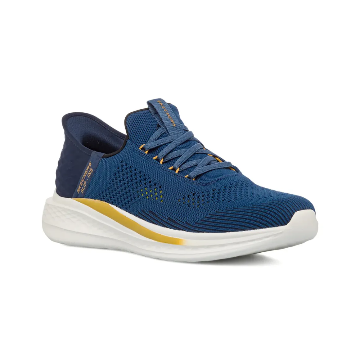 Sneakers Slip-on blu da Uomo con memory foam Skechers Slade Slip-ins