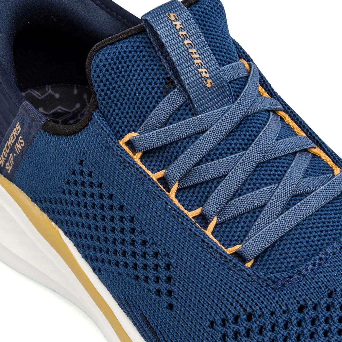 Sneakers Slip-on blu da Uomo con memory foam Skechers Slade Slip-ins