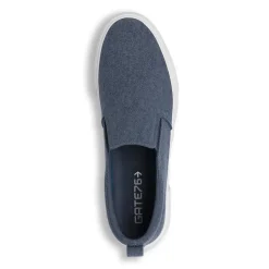 Sneakers slip-on blu da Uomo in tessuto effetto denim US Golf Club