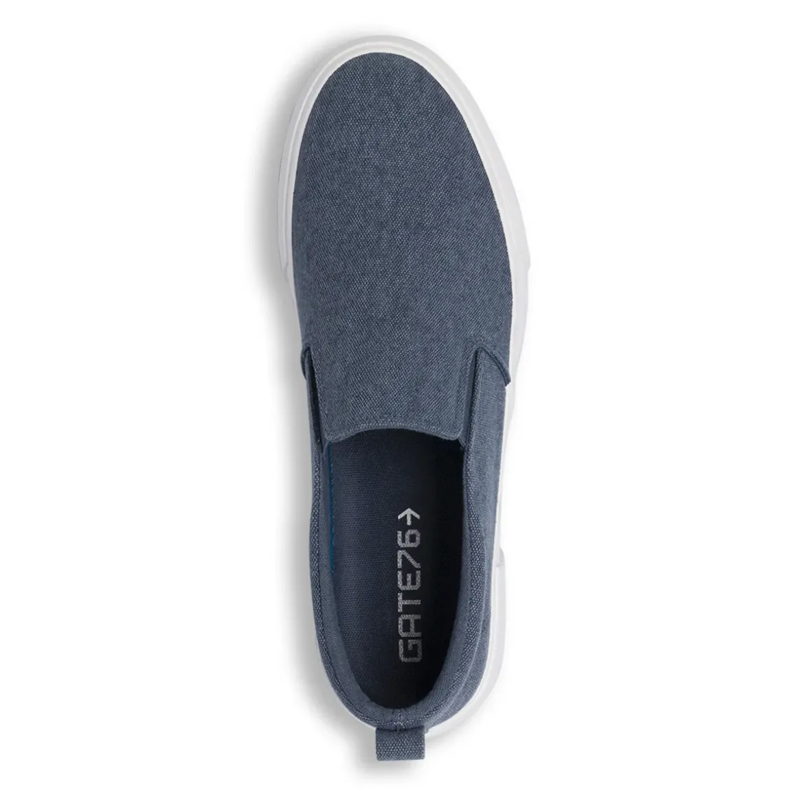 Sneakers slip-on blu da Uomo in tessuto effetto denim US Golf Club