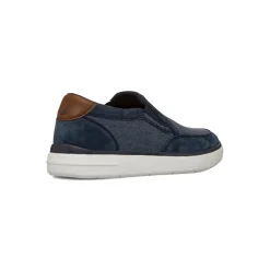 Sneakers slip-on blu da Uomo in tessuto effetto jeans con logo Nautica