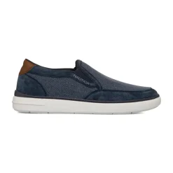Sneakers slip-on blu da Uomo in tessuto effetto jeans con logo Nautica