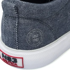 Sneakers slip-on blu da Uomo in tessuto effetto jeans con logo Nautica