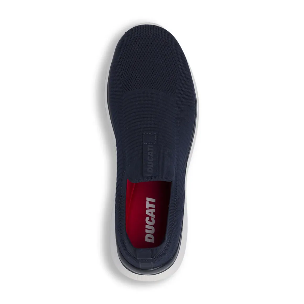 Sneakers Slip-on Blu Uomo in tessuto con fondo bianco Ducati