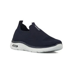 Sneakers Slip-on Blu Uomo in tessuto leggero senza lacci Navigare