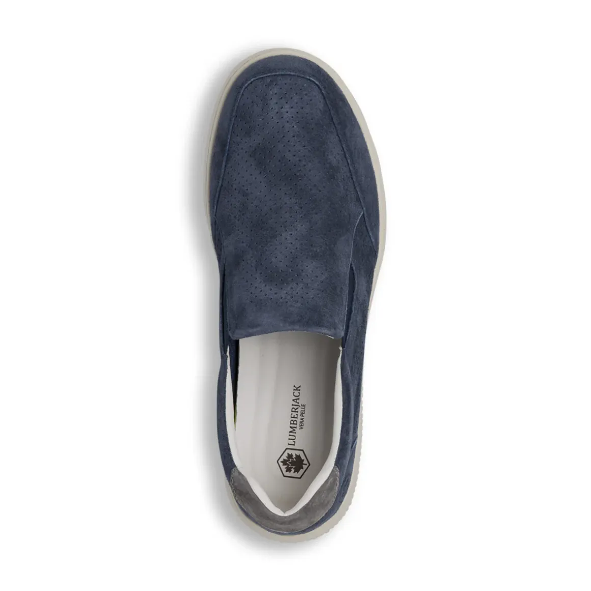 Sneakers Slip-on da Uomo blu con tomaia traforata Lumberjack