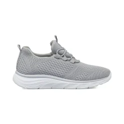Sneakers slip-on Donna grigie in tessuto con lacci elastici Lora Ferres