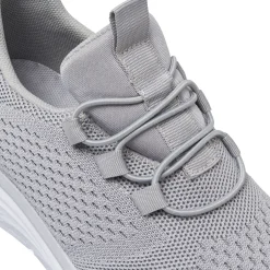 Sneakers slip-on Donna grigie in tessuto con lacci elastici Lora Ferres