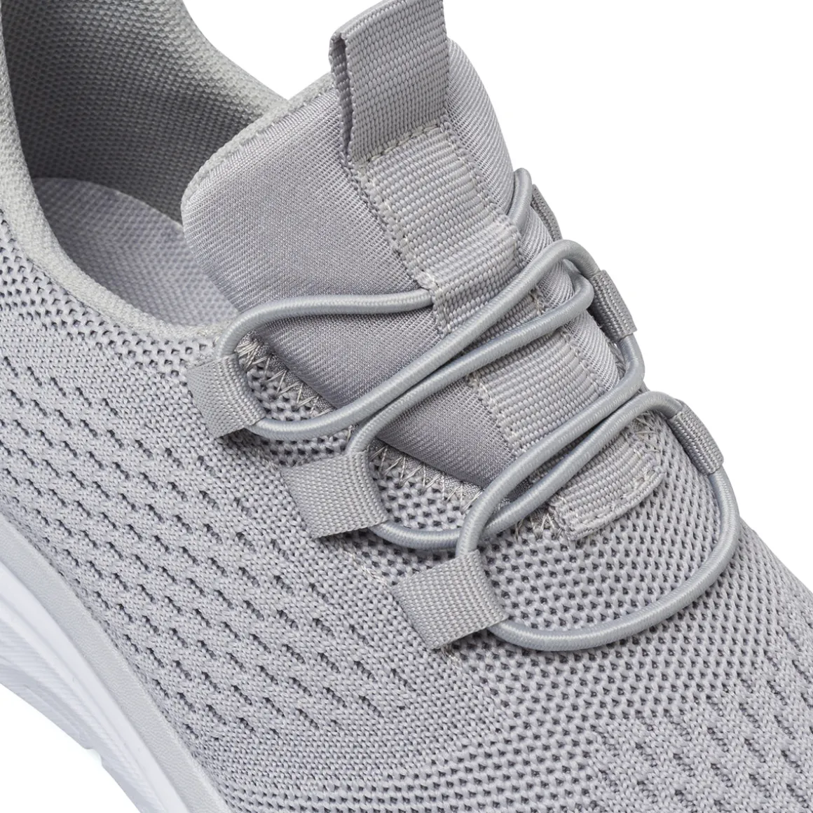 Sneakers slip-on Donna grigie in tessuto con lacci elastici Lora Ferres