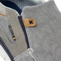 Sneakers Slip-on grigie in tessuto da Uomo Glams