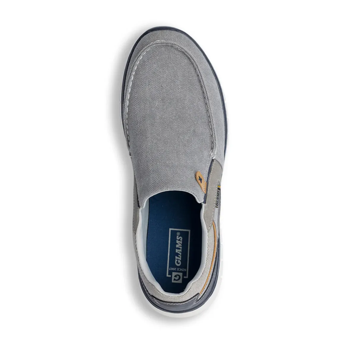 Sneakers Slip-on grigie in tessuto da Uomo Glams