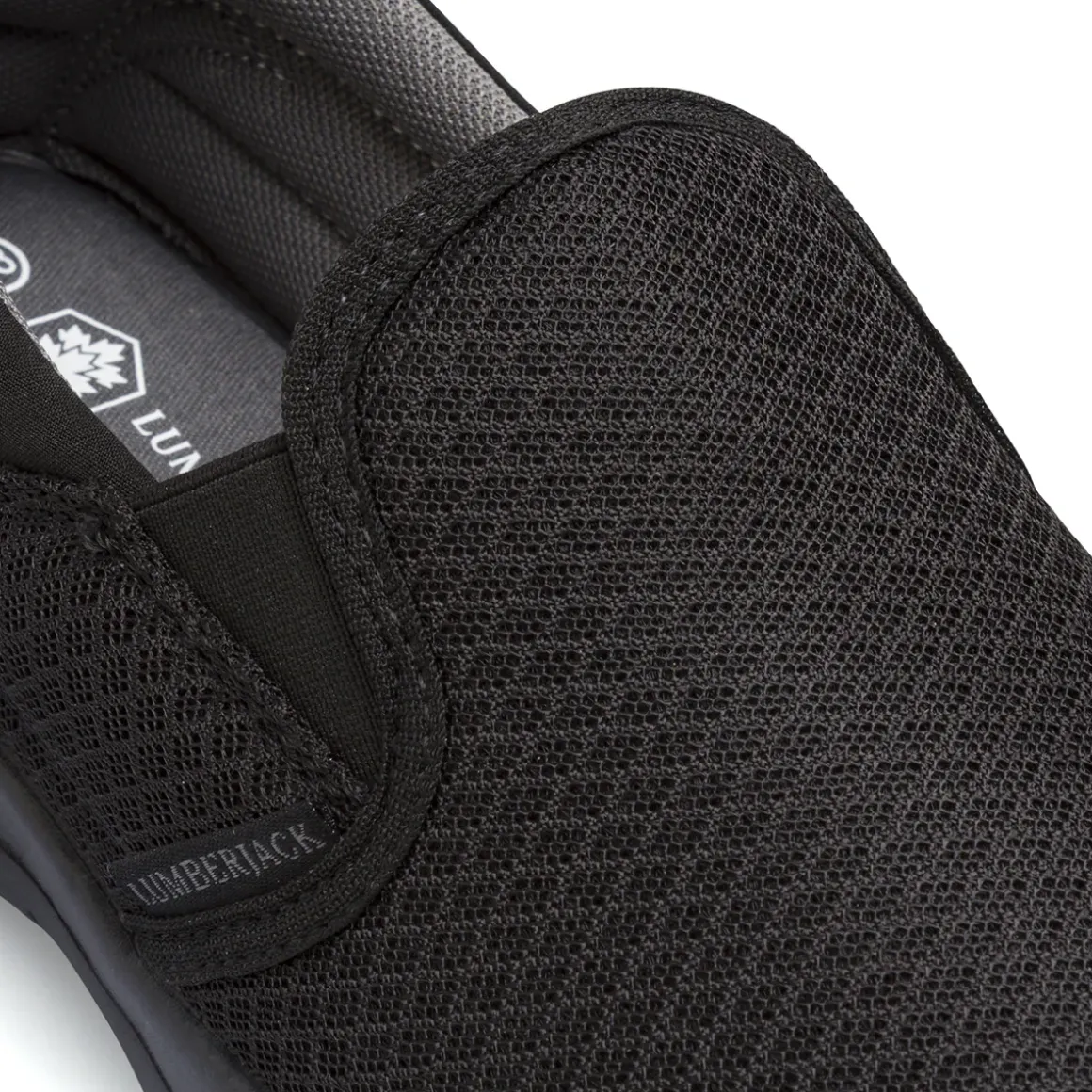 Sneakers Slip-on Nere Donna in tessuto con Memory Foam Lumberjack