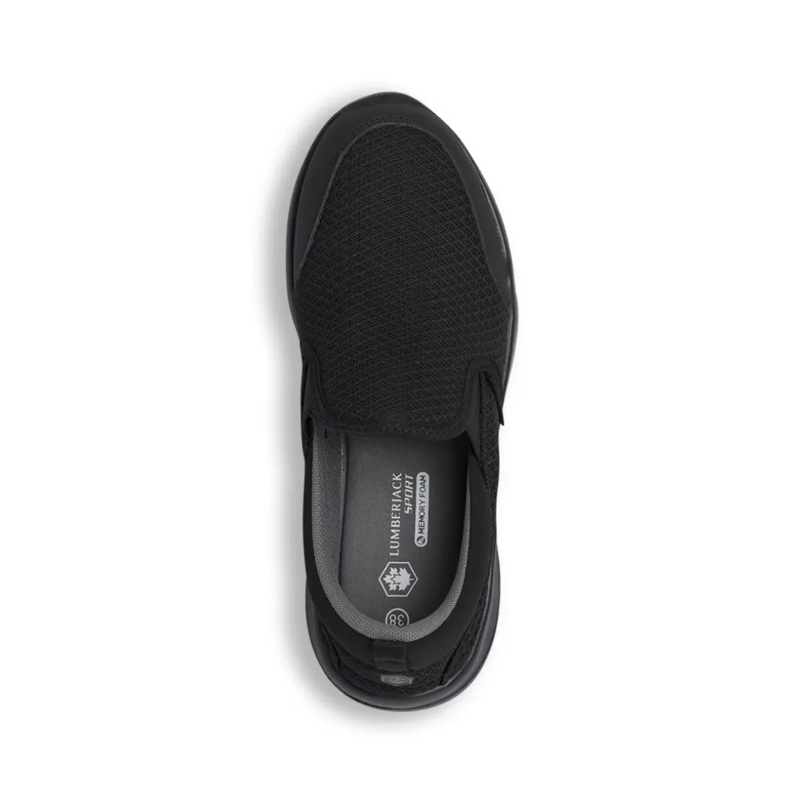 Sneakers Slip-on Nere Donna in tessuto con Memory Foam Lumberjack