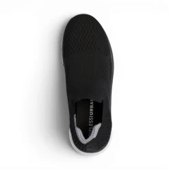 Sneakers Slip-on Nere Uomo in Tessuto leggero Riflessi Urbani