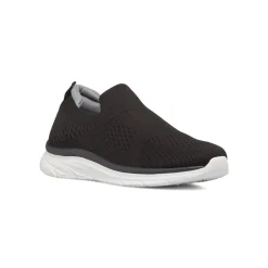 Sneakers Slip-on Nere Uomo in Tessuto leggero Riflessi Urbani
