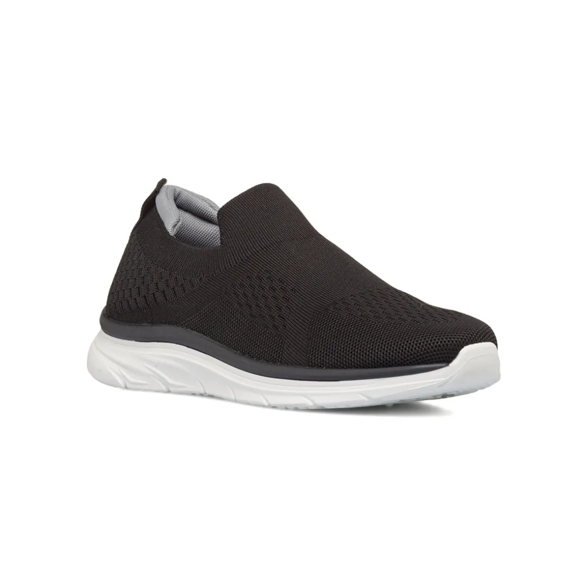 Sneakers Slip-on Nere Uomo in Tessuto leggero Riflessi Urbani