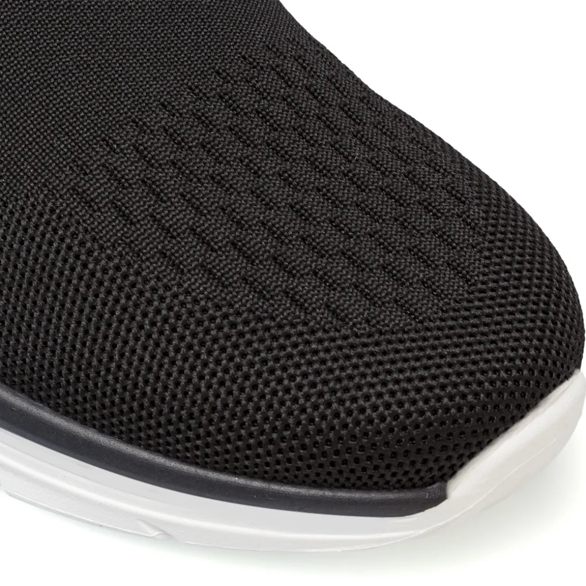 Sneakers Slip-on Nere Uomo in Tessuto leggero Riflessi Urbani