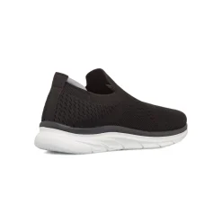 Sneakers Slip-on Nere Uomo in Tessuto leggero Riflessi Urbani
