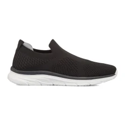 Sneakers Slip-on Nere Uomo in Tessuto leggero Riflessi Urbani