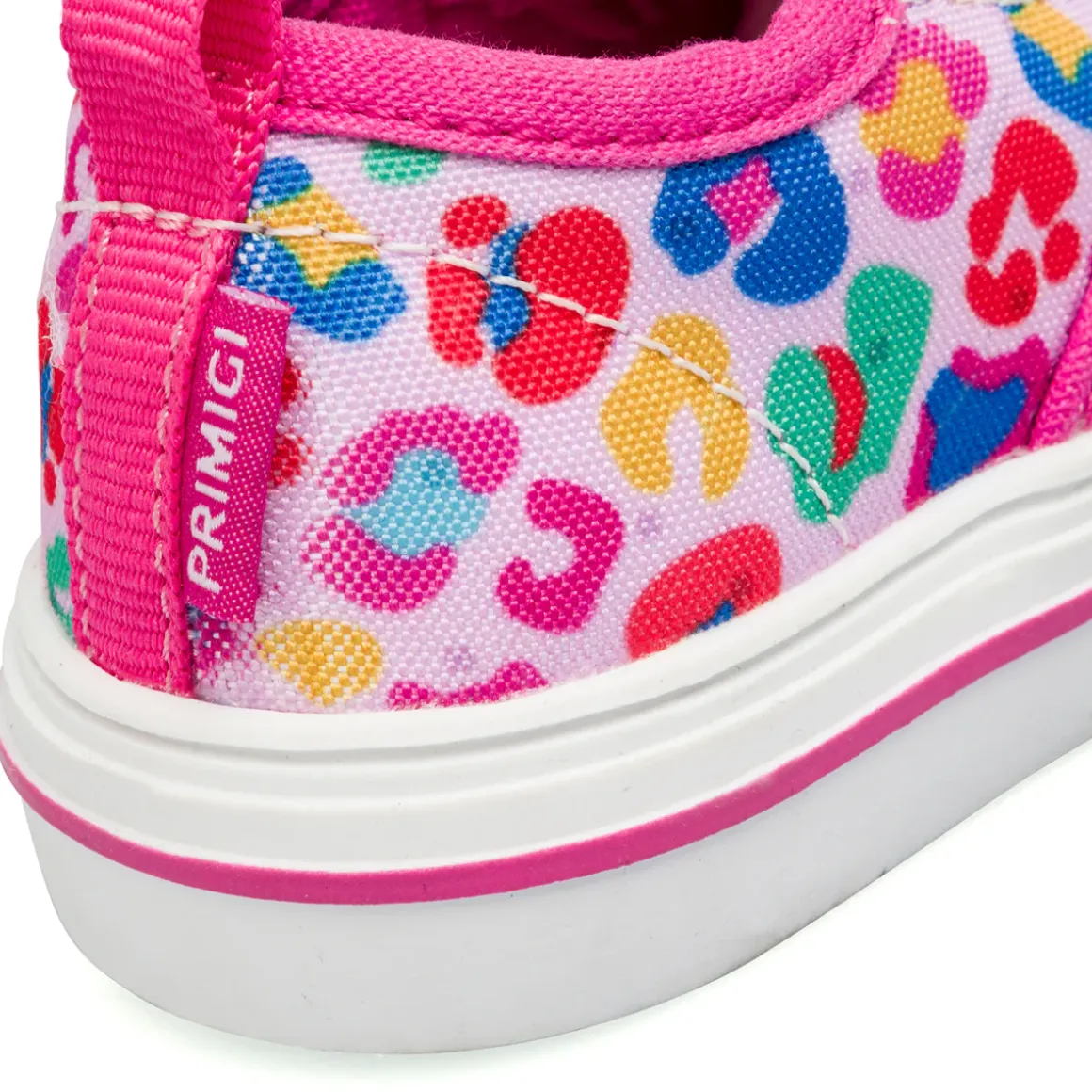 Sneakers Slip-On Primi passi rosa da Bambina con stampa multicolore Primigi