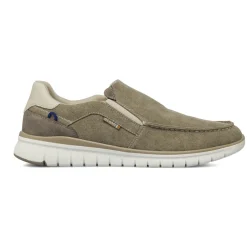 Sneakers slip-on Taupe da Uomo in tessuto con cuciture a rilievo Glams