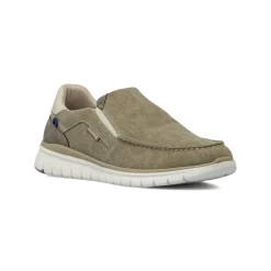 Sneakers slip-on Taupe da Uomo in tessuto con cuciture a rilievo Glams