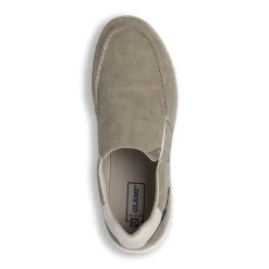 Sneakers slip-on Taupe da Uomo in tessuto con cuciture a rilievo Glams