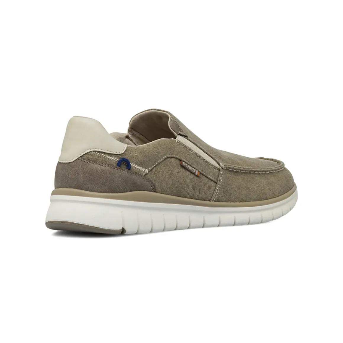 Sneakers slip-on Taupe da Uomo in tessuto con cuciture a rilievo Glams