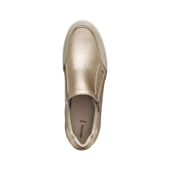 Sneakers slip-on traspiranti oro da Donna con suola alta Geox Stardust