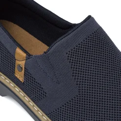 Sneakers Slip-on Uomo Blu in tessuto e dettagli cuoio Riflessi Urbani