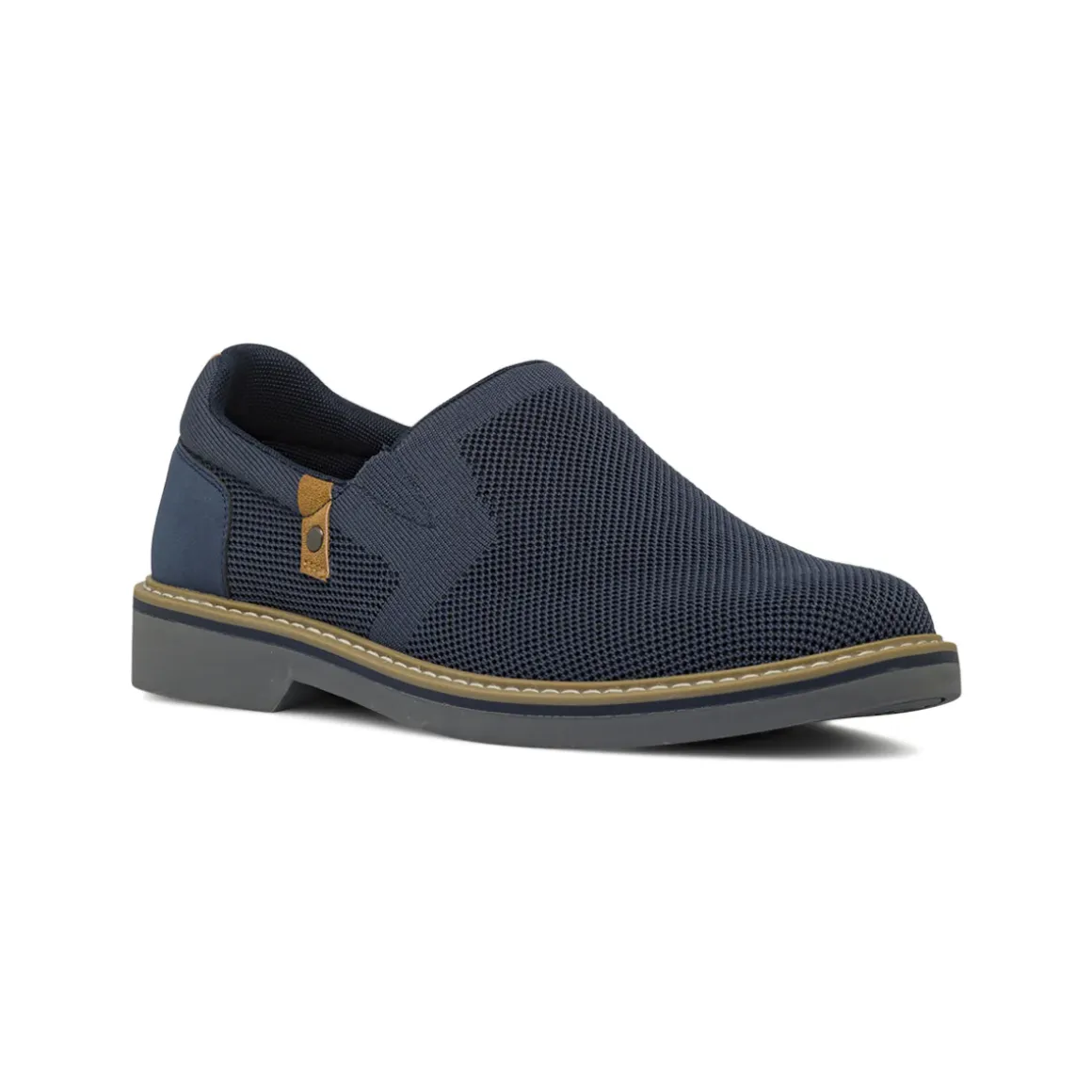 Sneakers Slip-on Uomo Blu in tessuto e dettagli cuoio Riflessi Urbani