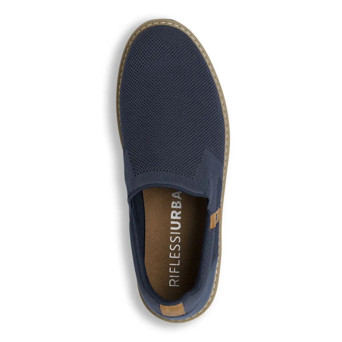 Sneakers Slip-on Uomo Blu in tessuto e dettagli cuoio Riflessi Urbani