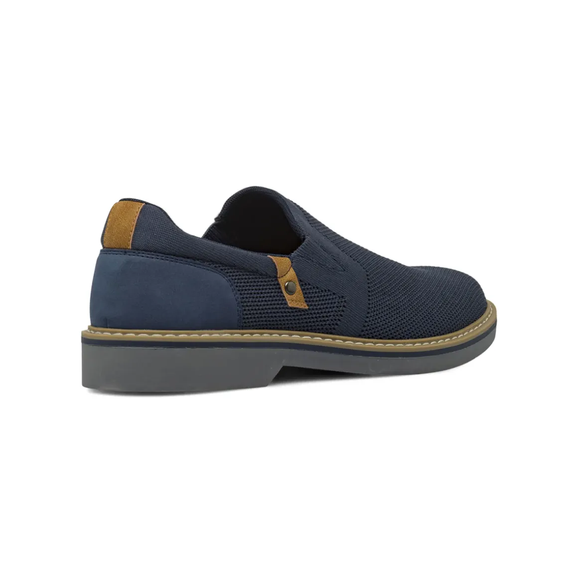 Sneakers Slip-on Uomo Blu in tessuto e dettagli cuoio Riflessi Urbani