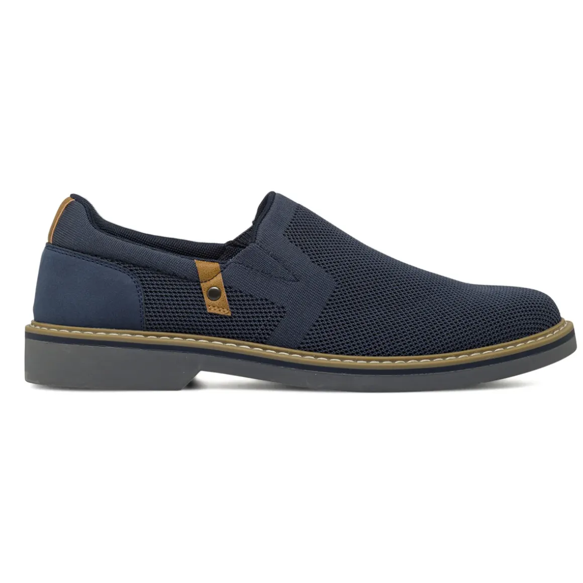 Sneakers Slip-on Uomo Blu in tessuto e dettagli cuoio Riflessi Urbani