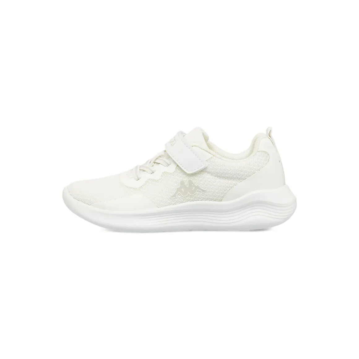 Sneakers Sport da bambino bianche Kappa con chiusura a strappo in mesh